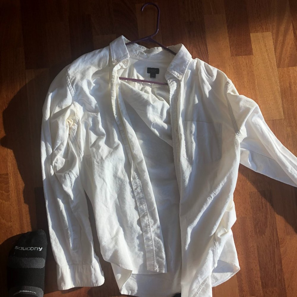 J Crew Long Sleeve Shirt - White - M